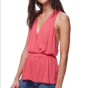 FREE PEOPLE HEAT WAVE PEPLUM TOP